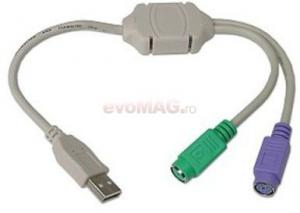 Gembird - Cablu convertor USB la PS2 (tastatura + mouse)