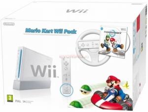 Nintendo -  Consola Wii (Alba) + Joc Mario Kart + Volan + Wii Remote Plus Controller