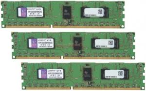 Kingston - Memorii DDR3, 3x2GB, 1333MHz, CL9