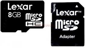 Lexar - Card microSDHC 8GB (Class 4) + Adaptor SD