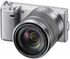 Sony - aparat foto digital nex-5nk (argintiu), obiectiv 18-55mm,
