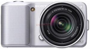 Sony - Promotie Camera Foto Digitala NEX-3K (Argintie) cu Obiectiv 18-55mm