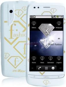 ZTE - Telefon Mobil Blade&#44; 600 MHz&#44; Android 2.1&#44; AMOLED capacitive touchscreen 3.5&quot;&#44; 3.15MP&#44; 150MB (Fashion TV Edition Alb)