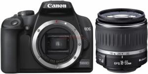 Canon - Pret bun! D-SLR EOS 1000D Body +  EF 18-55 DC  + CADOU