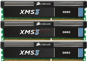 Corsair - Memorii XMS3 DDR3, 3x4GB, 2000Mhz (triple channel)