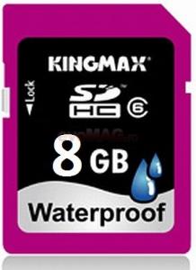 Kingmax - Cel mai mic pret! Card SDHC 8GB (Class 6) Impermeabil