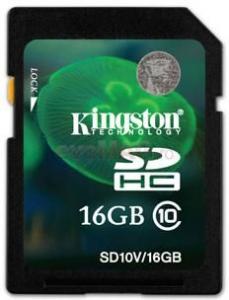 Kingston -   Card Kingston memorie SDHC 16GB Class 10