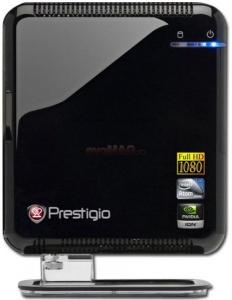 Prestigio - Sistem PC ION Nettop Super Slim 230 (Intel Atom 230, 1GB, HDD 320GB, nVidia GeForce 9400M, HDMI, Linux)