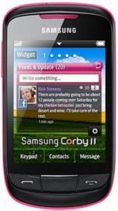 Samsung -  Telefon Mobil Samsung S3850 Corby II, TFT capacitive touchscreen 3.2", 2MP, 26MB (Roz)
