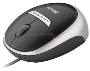 Trust - Mini Mouse Wired Laser MI-6850Sp cablu retractabil (Negru cu alb)