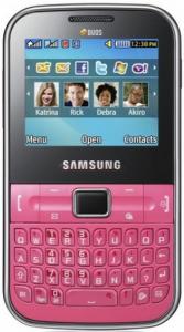 Samsung -   Telefon Mobil Samsung C3222 Chat, TFT 2.2", 1.3MP, 50MB (Dual SIM) (Roz)