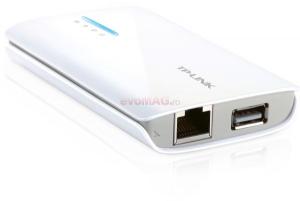 TP-LINK -  Router Wireless TP-LINK TL-MR3040, 150 Mbps, 3G, Baterie interna, 1 x USB 2.0, Mod AP/Router client WISP