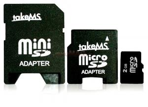 TAKEMS - Card microSD 2GB + 2 adaptoare