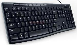 Logitech - Tastatura USB Media K200 (Negru)