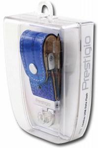 Prestigio - Stick USB Leather Flash Drive, 16GB (Blue)