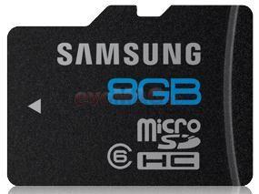 Samsung -  Card Memorie microSDHC 8GB Class 6 + Adaptor