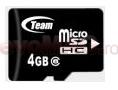 Team Group - Card microSDHC 4GB (Class 6) + 2 Adaptoare