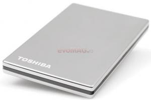Toshiba - HDD Extern StorE Steel, 250GB, 1.8", USB 2.0 (Argintiu)