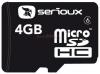 Serioux - card microsdhc 4gb + adaptor sdhc (class 6)