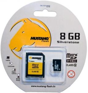 Mustang - Promotie Card microSDHC Highspeed 8GB (Class 10) + Adaptor