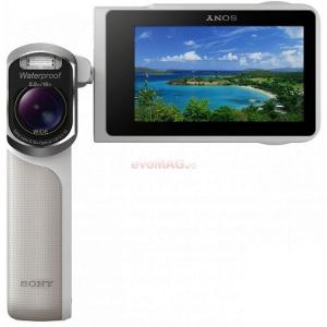 Sony - Promotie Camera Video HDR-GW55VE (Alba), Filmare Full HD, GPS Integrat, Ecran Tactil, Rezistenta la apa, praf si socuri