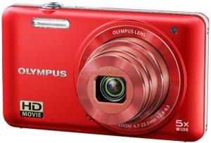 Olympus - Aparat Foto Digital Olympus Smart VG-160 (Rosu), Filmare HD, 14MP, Zoom Optic 5x + Card 2GB + Husa