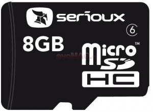 Serioux - Card microSDHC 8GB + adaptor SDHC (Class 6)