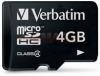 Verbatim - card microsdhc 4gb (clasa 4)