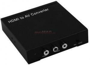 AVS - Cel mai mic pret! Convertor HDMI la AV (composite video + R/L audio)