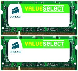 Corsair -  Memorii So-DIMM Value Select DDR3, 2x1GB, 1066MHz