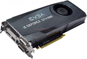 EVGA - Placa Video EVGA GeForce GTX 680 Superclocked, 2GB, GDDR5, 256bit, DVI, HDMI, DisplayPort, PCI-E 3.0