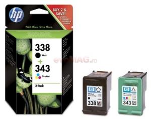HP - Cartuse cerneala HP 338 / HP 343 (Negru / Color)