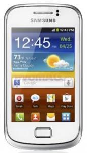 Samsung - Telefon Mobil Samsung S6500 Galaxy Mini 2, 800 MHz, Android 2.3.6, TFT capacitive touchscreen 3.27", 3.15MP, 4GB (Alb)
