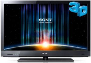 Sony -  Televizor LCD 32" KDL-32EX720,  Full HD, 3D, BRAVIA Internet Video, MotionFlow XR 240, X-Reality Engine, Edge LED Backlighting + CADOU