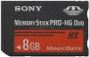 Sony - card memory stick pro hg duo 8gb + adaptor