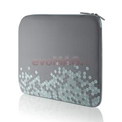 Belkin - Husa Laptop Pixilated Sleeve Dark Grey/Light Blue 15.4"