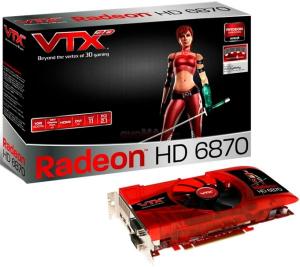 VTX3D - Cel mai mic pret! Placa Video Radeon HD 6870 1GB&#44; GDDR5&#44; 256 bit&#44; Single-Link DVI-D&#44; Dual-link DVI-I&#44; HDMI&#44; Mini-DisplayPort&#44; PCI-E 2.1