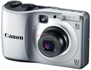 Canon -  Aparat Foto Digital PowerShot A1200 (Argintiu) + CADOU