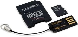 Kingston - Card microSDHC 2GB + Adaptor SD + USB Reader