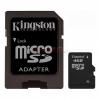 Kingston - card microsdhc 4gb + adaptor