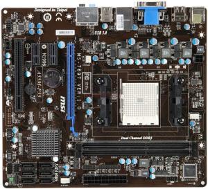 MSI - Placa de baza A55M-P35, AMD A55, FM1, DDR III, PCI-E 16x