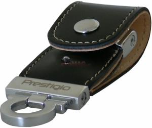 Prestigio - Stick USB Leather Flash Drive, 16GB (Negru)