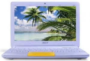 Acer - Promotie Laptop Aspire One Happy 2 N57DQyy (Intel Atom N570, 10.1", 1GB, 250GB, Intel GMA 3150, Windows 7 Starter / Android, Galben)