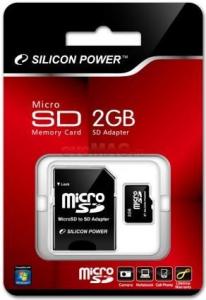Silicon Power - Card microSD 2GB + Adaptor SD