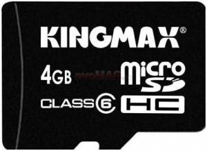 Kingmax - Card microSDHC 4GB (Class 6) + Adaptor SD