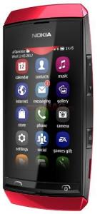 NOKIA - Telefon Mobil NOKIA Asha 305, TFT resistive touchscreen 3", 2MP, 10MB, Dual Sim (Rosu)
