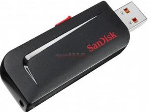 SanDisk - Stick USB  Cruzer Slice 16GB (Negru)
