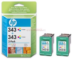 HP - Cartus cerneala HP 343 (Color - pachet dublu)