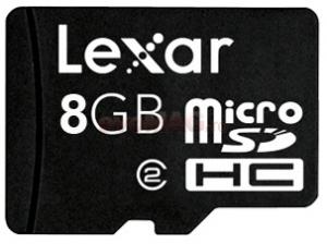 Lexar - Card microSDHC 8GB (Class 2) + Adaptor