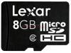 Lexar - card microsdhc 8gb (class 2) + adaptor